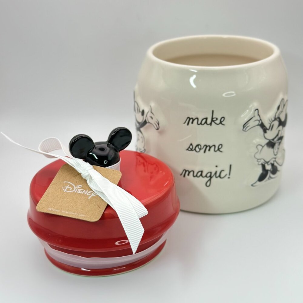 Mickey and Minnie Mouse jar by Rae Dunn | Treat jar by Rae Dunn | Cookie jar